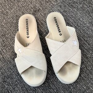 Converse Women's Off-White Slide Sandals